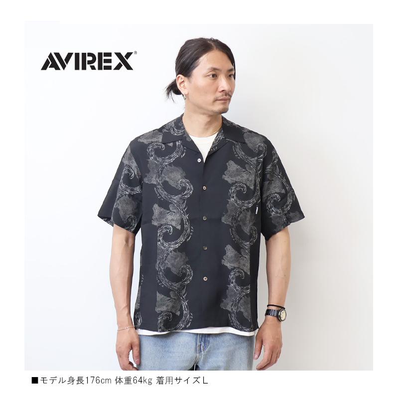AVIREX（アヴィレックス） アロハシャツ KOMAINU 狛犬 半袖シャツ