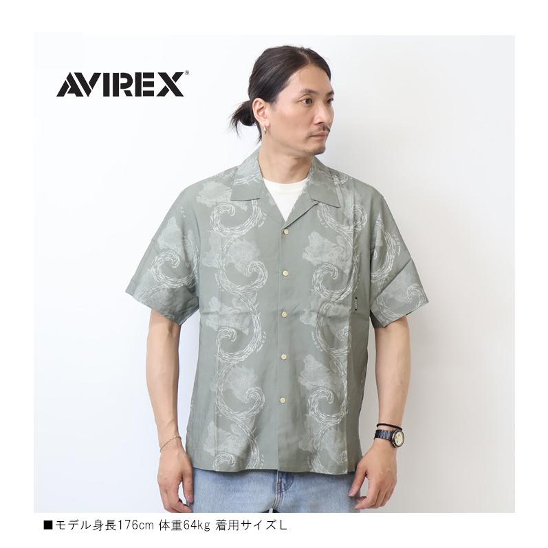 AVIREX（アヴィレックス） アロハシャツ KOMAINU 狛犬 半袖シャツ