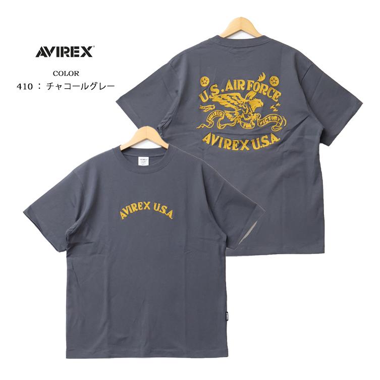 AVIREX（アヴィレックス） チェーンステッチ 刺繍 半袖Tシャツ メンズ