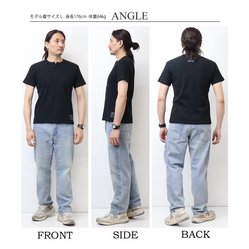 未使用　ウィークエンドシャッフル シネマハスラー Tシャツ AVIREX（アヴィレックス） ミニワッフル ヘンリーネック 半袖Tシャツ