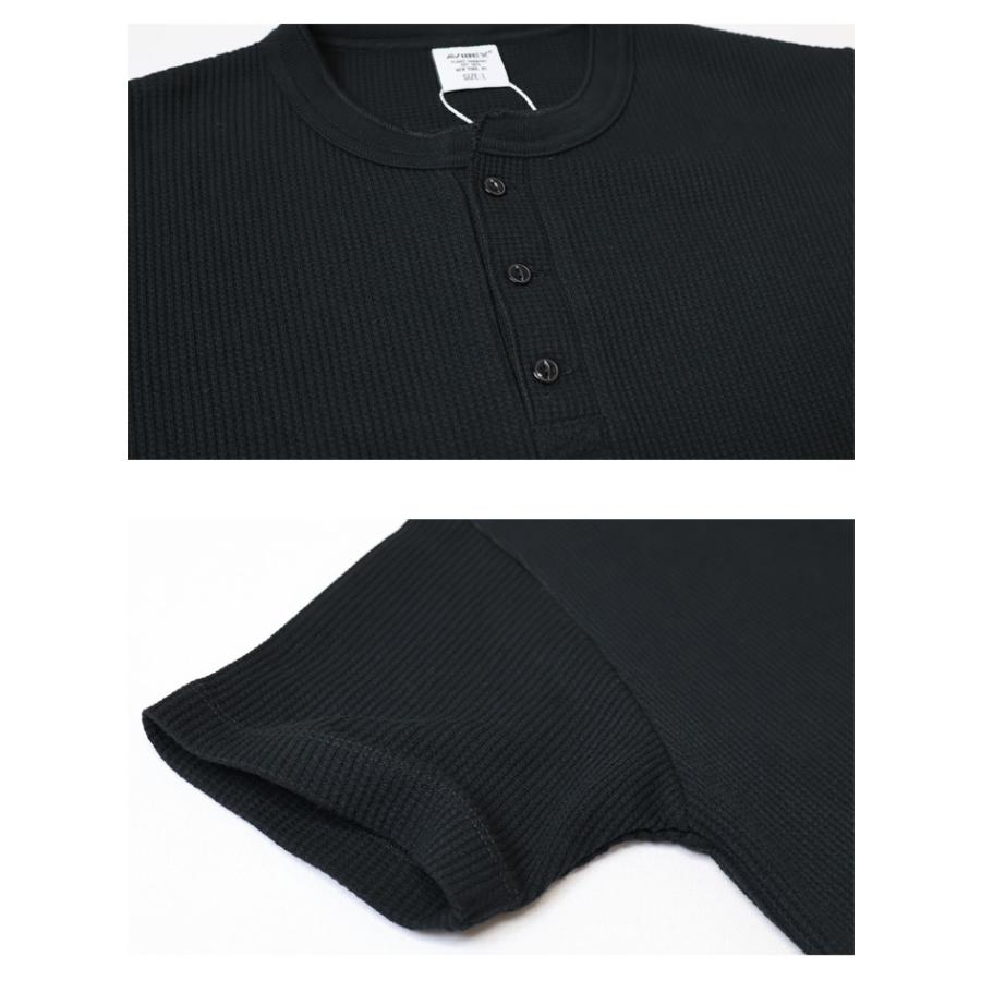 AVIREX（アヴィレックス） ミニワッフル ヘンリーネック 半袖Tシャツ