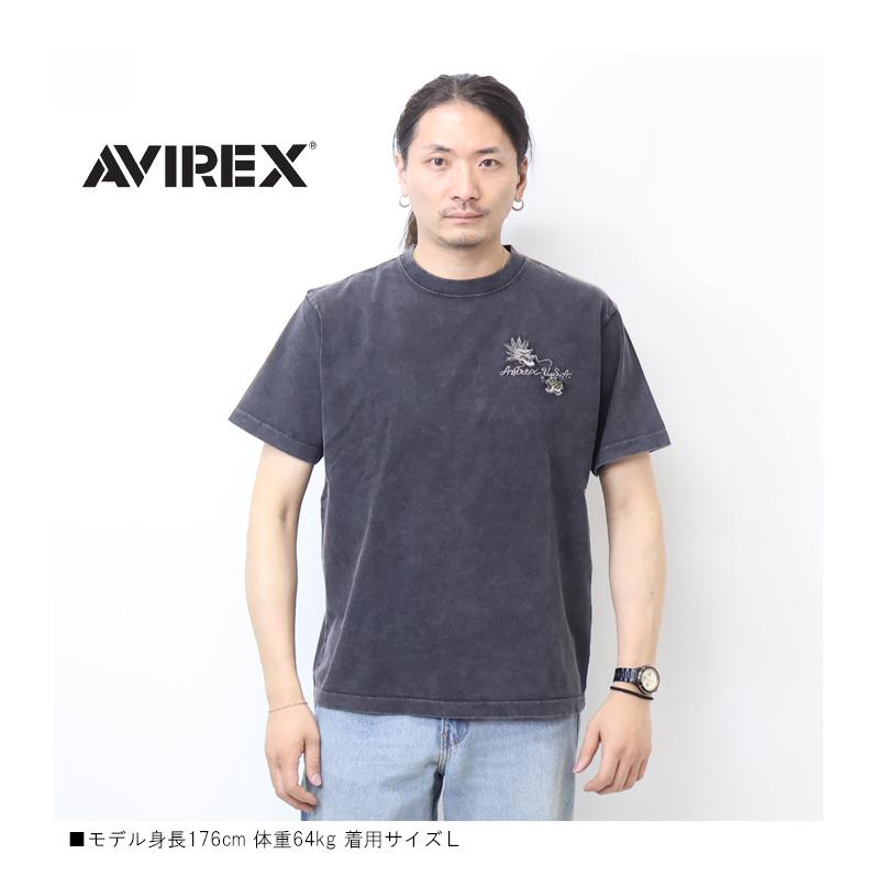 AVIREX（アヴィレックス） スーベニア刺繍 半袖Tシャツ TIGER & DRAGON