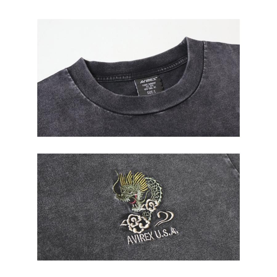 AVIREX（アヴィレックス） スーベニア刺繍 長袖Tシャツ メンズ ロンT