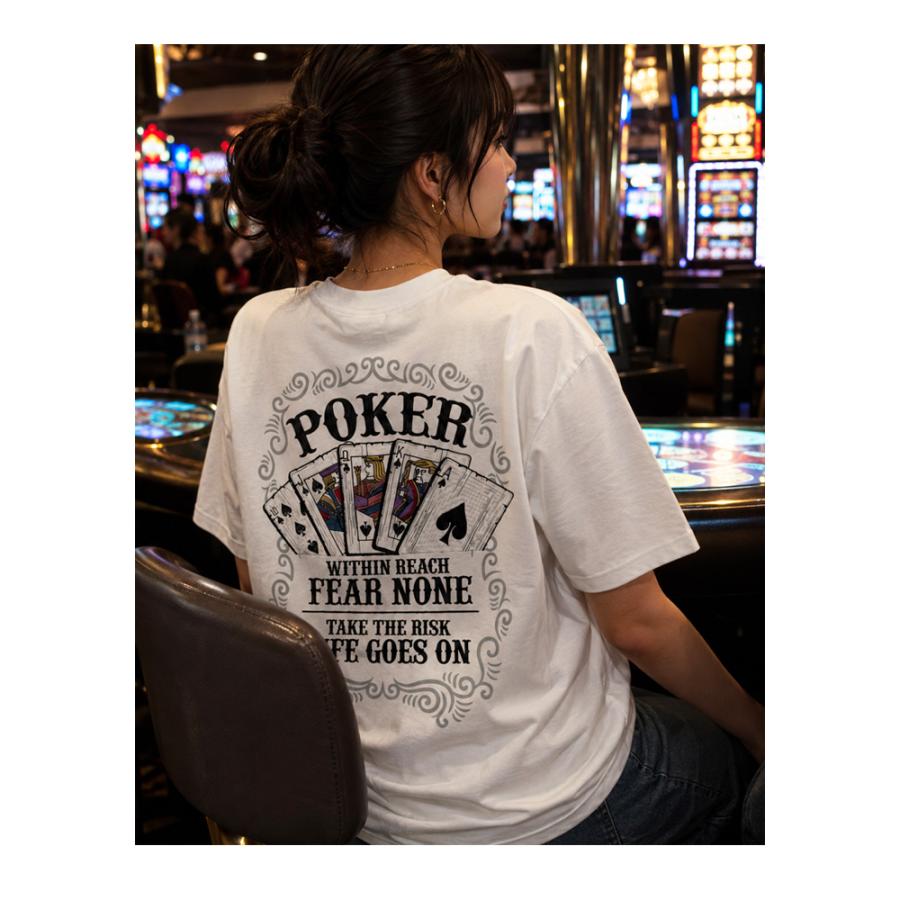 ヒトリエ Tシャツ パーカー ポーチ【値引き交渉可】 BAKUCHI 博打 バクチ ポーカー 刺繍 プリント 半袖Tシャツ ロイヤル