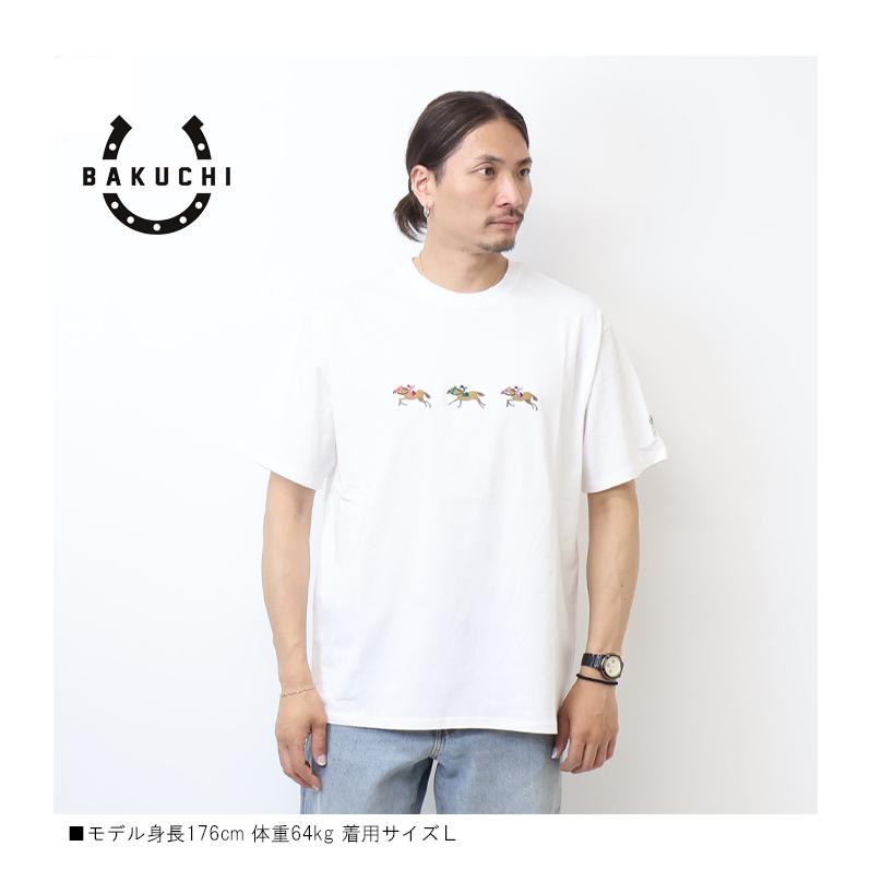BAKUCHI 博打 バクチ 万馬券 競馬 刺繍 プリント 半袖Tシャツ 大穴 半T