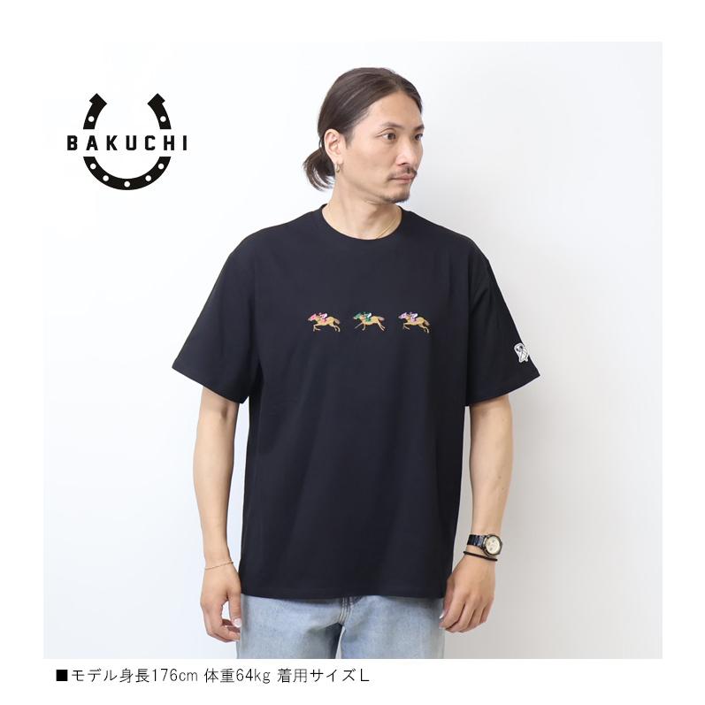 BAKUCHI 博打 バクチ 万馬券 競馬 刺繍 プリント 半袖Tシャツ 大穴 半T
