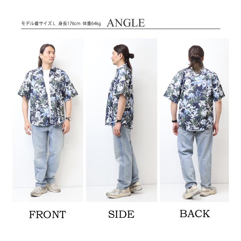 Bling Leads 半袖 総柄 アロハシャツ 半袖シャツ メンズ ABM22295