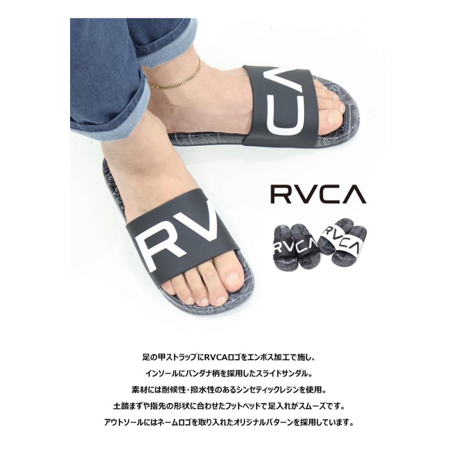 riu リウ　エンボス　ソール　サンダル RVCA（ルーカ） LOGO BANDANA SANDAL シャワーサンダル シャワサン