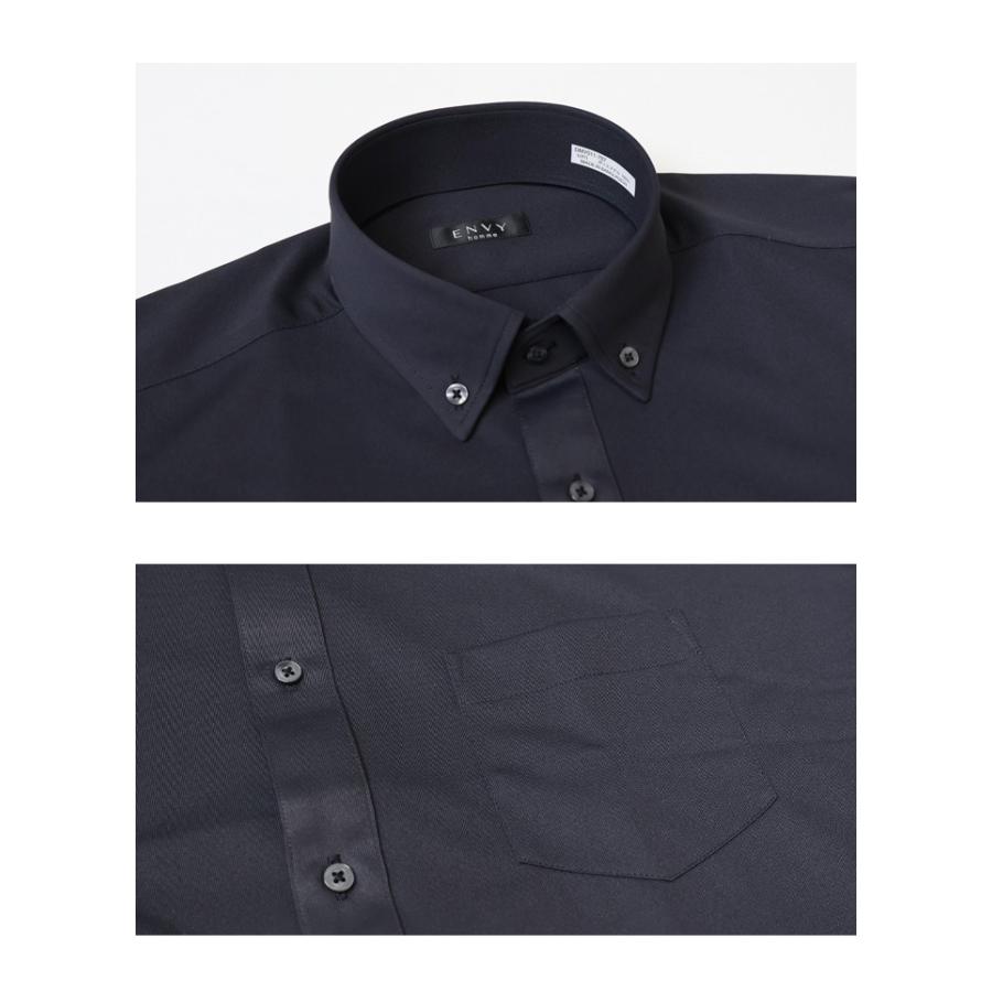 ENVY homme 快適クール 半袖ビジネスニットシャツ ボタンダウンシャツ