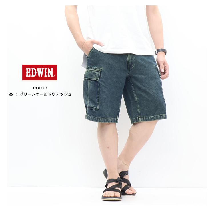 503 EDWIN エドウィン テンセルデニム バギーカーゴショーツ ショート