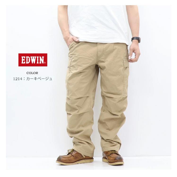 KHAKIS 大きいサイズ EDWIN エドウィン EK0302 カーゴパンツ リップス