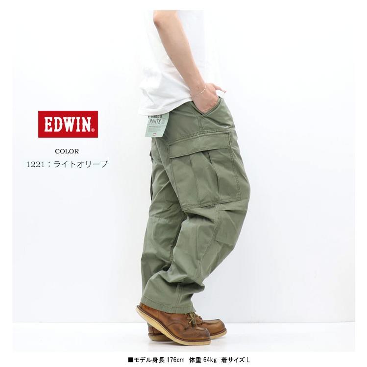 KHAKIS 大きいサイズ EDWIN エドウィン EK0302 カーゴパンツ リップス