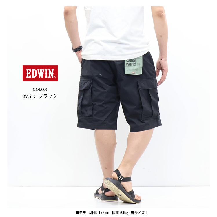【最終セール】ブラックカーゴショートパンツ 503 SALE セール EDWIN エドウィン バギーカーゴショーツ ショート