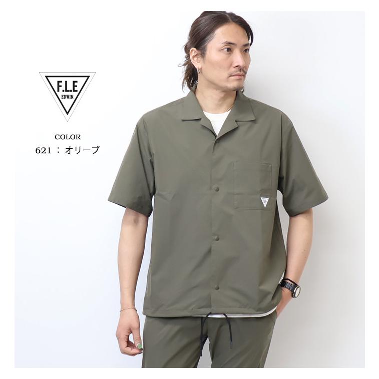 F.L.E 2026年春夏 EDWIN エドウィン 半袖 オープンカラーシャツ 半袖