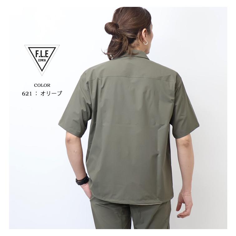 F.L.E 2026年春夏 EDWIN エドウィン 半袖 オープンカラーシャツ 半袖