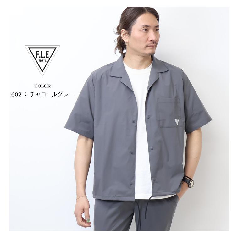 F.L.E 2026年春夏 EDWIN エドウィン 半袖 オープンカラーシャツ 半袖