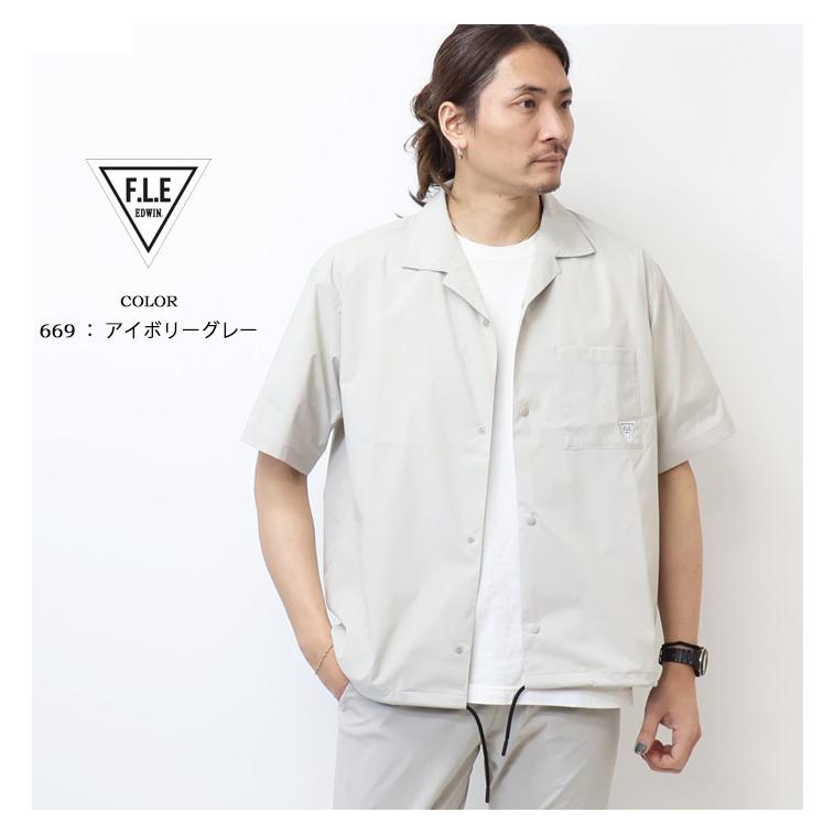 F.L.E 2026年春夏 EDWIN エドウィン 半袖 オープンカラーシャツ 半袖