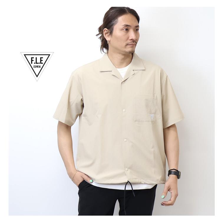 F.L.E 2026年春夏 EDWIN エドウィン 半袖 オープンカラーシャツ 半袖
