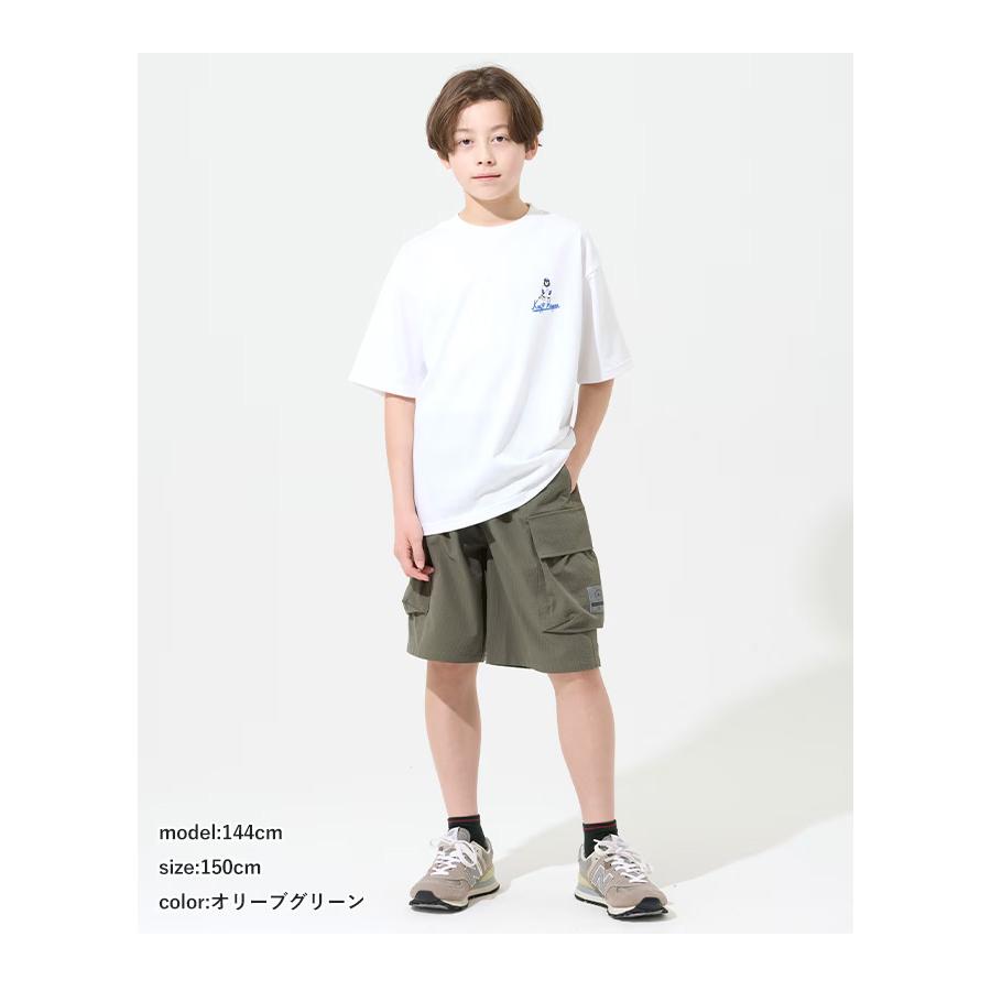 ご購入者様決定 ハーフパンツ アフリカ国旗柄 灰色 短パン 部屋着 ルームウェア 男女兼用 KRIFF MAYER（クリフメイヤー） キッズ シアサッカーカーゴショーツ