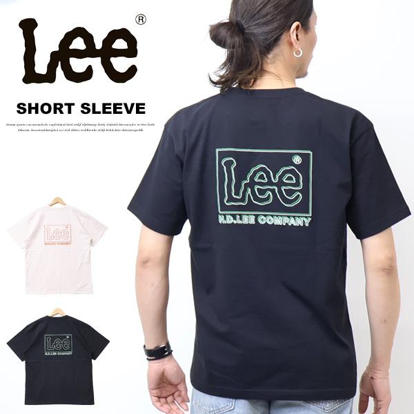 Lee リー バックロゴ刺繍 半袖Tシャツ メンズ レディース ユニセックス 半T LT3187 | Lee