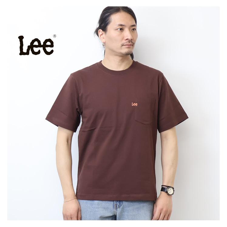 Lee リー またぎロゴ刺繍 胸ポケット 半袖Tシャツ メンズ レディース ユニセックス 半T 送料無料 Lee LT3189 | Lee | 07