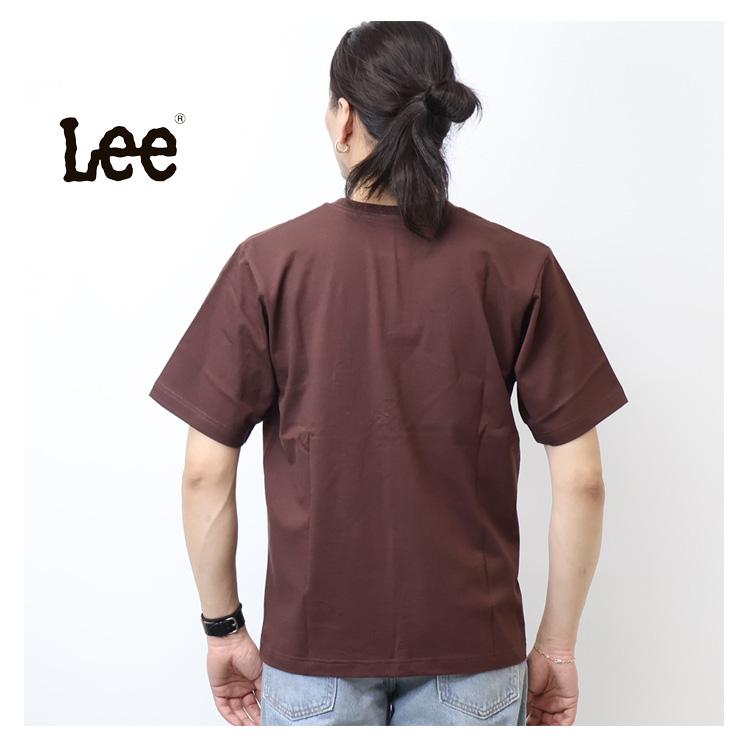 Lee リー またぎロゴ刺繍 胸ポケット 半袖Tシャツ メンズ レディース ユニセックス 半T 送料無料 Lee LT3189 | Lee | 08