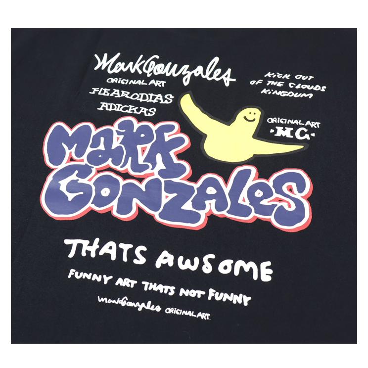 Mark Gonzales アートプリント 限定50部 シリアル入り Mark Gonzales（マークゴンザレス） 刺繍 バックプリント 半袖Tシャツ
