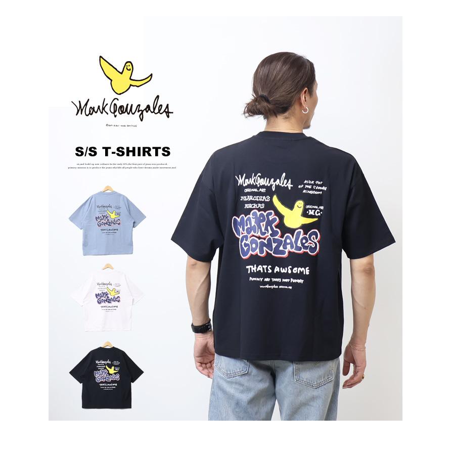 Mark Gonzales（マークゴンザレス） 刺繍 バックプリント 半袖Tシャツ