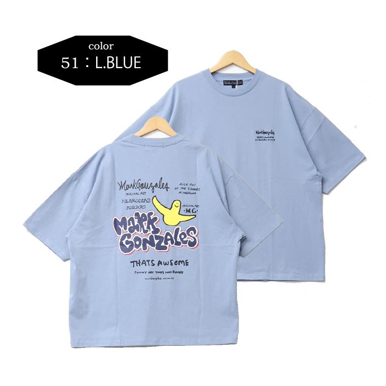 Mark Gonzales（マークゴンザレス） 刺繍 バックプリント 半袖Tシャツ