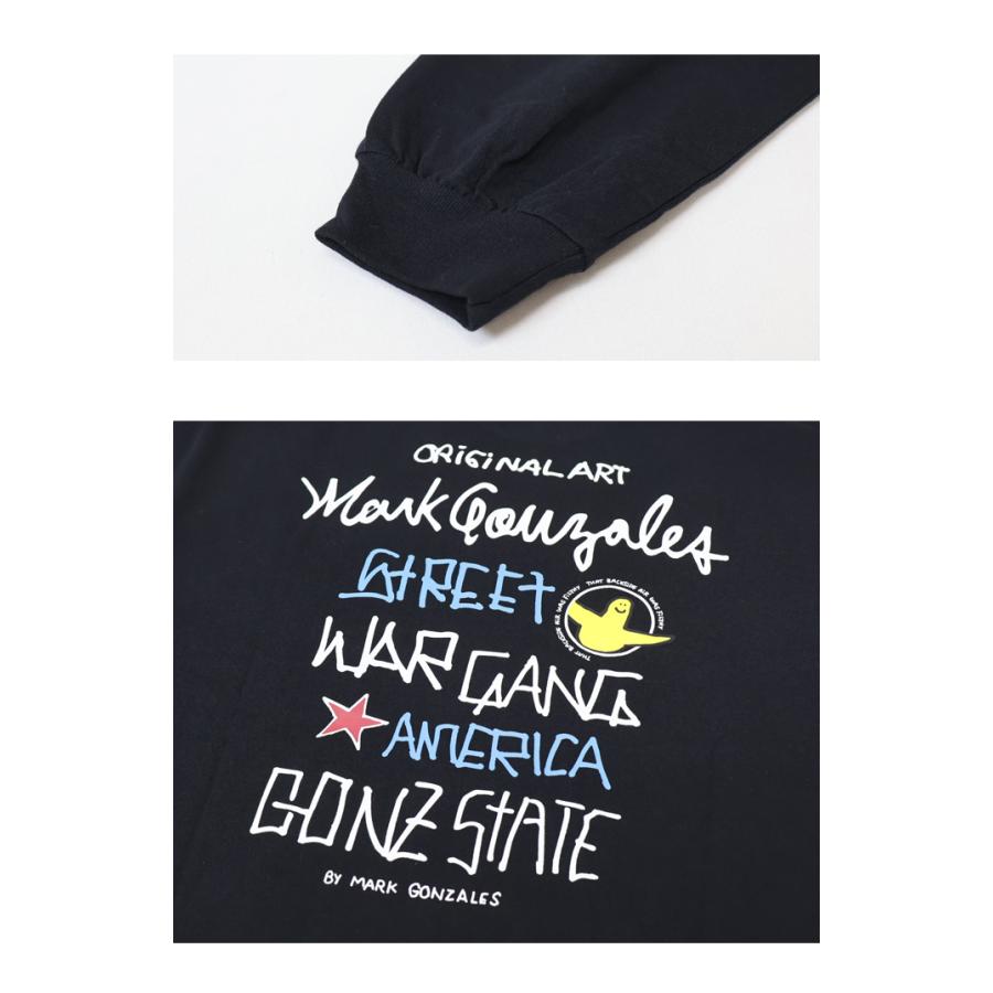 Mark Gonzales（マークゴンザレス） バックプリント 刺繍 長袖Tシャツ
