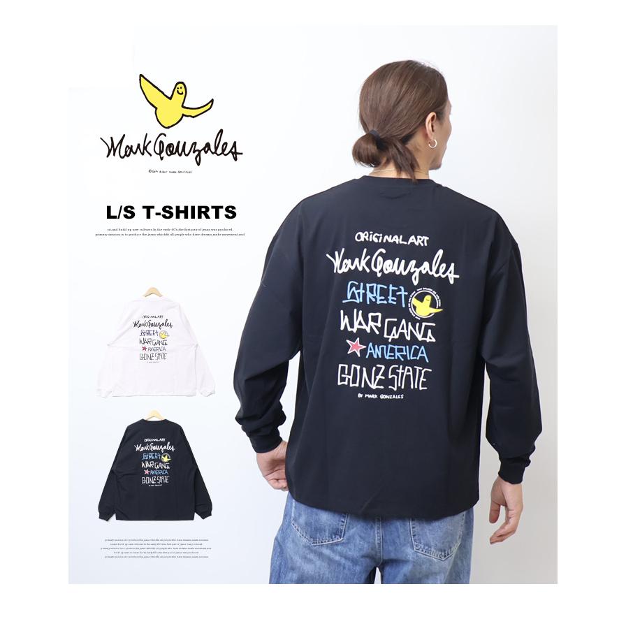 Mark Gonzales（マークゴンザレス） バックプリント 刺繍 長袖Tシャツ