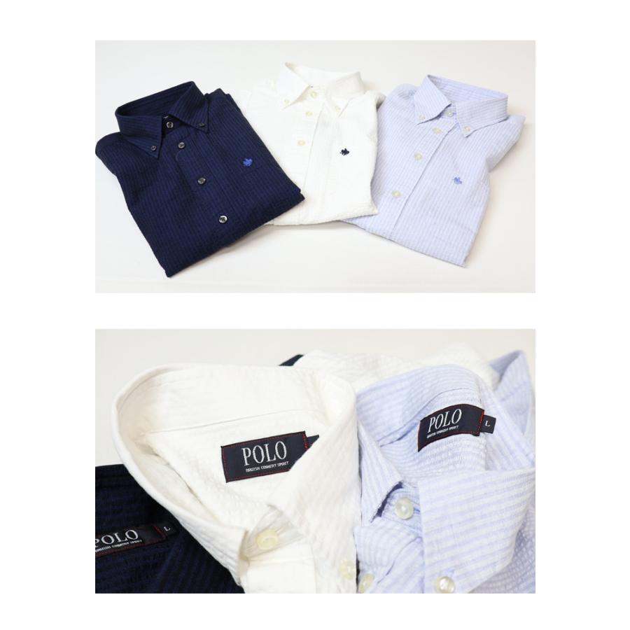 POLO BCS（ポロ・ビーシーエス） POLO b.c.s ポロ シアサッカー 半袖