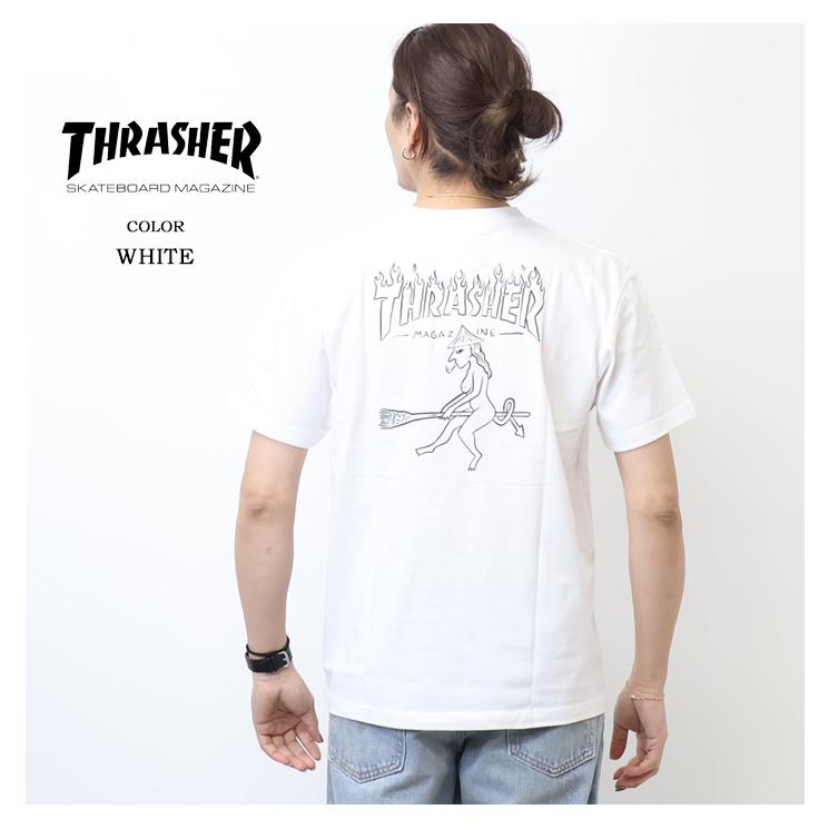 THRASHER（スラッシャー） フレイムロゴプリント 半袖Tシャツ 半T