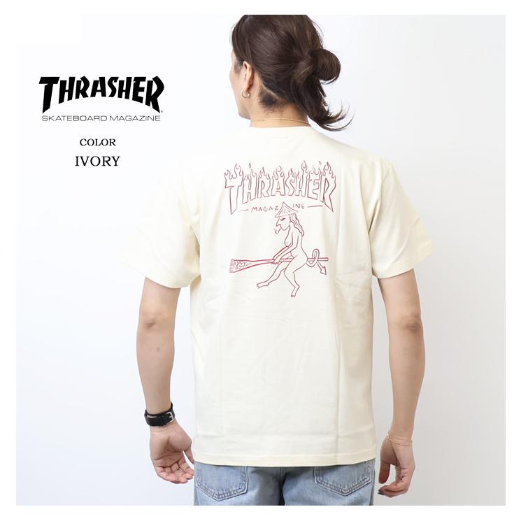 THRASHER（スラッシャー） フレイムロゴプリント 半袖Tシャツ 半T 