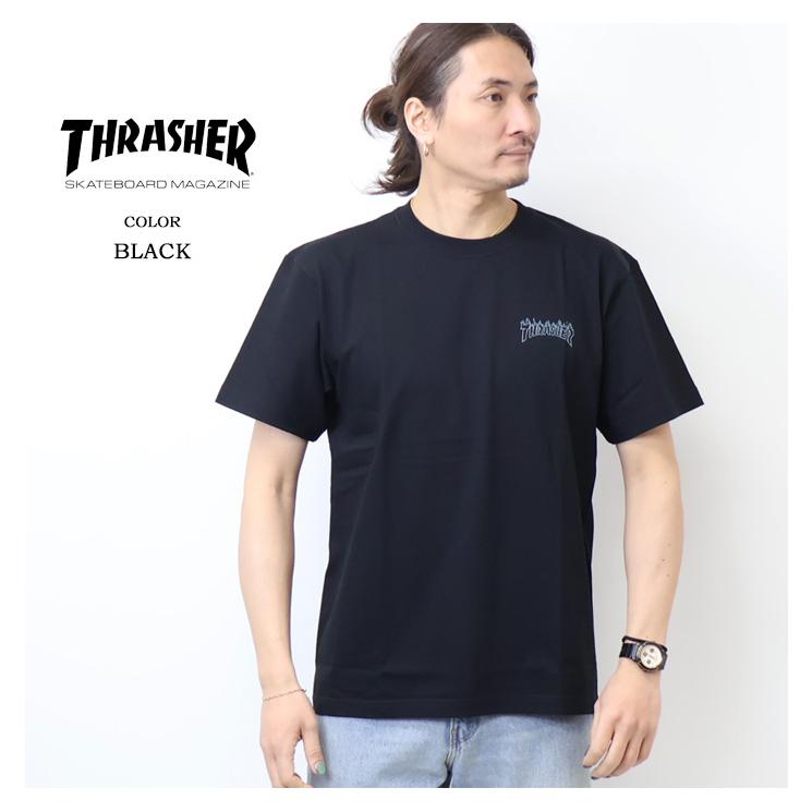 THRASHER（スラッシャー） フレイムロゴプリント 半袖Tシャツ 半T