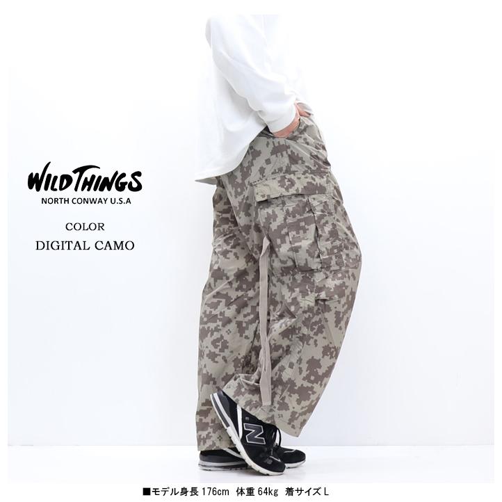 WILD THINGS（ワイルドシングス） ダブルダイ ナイロン カーゴパンツ