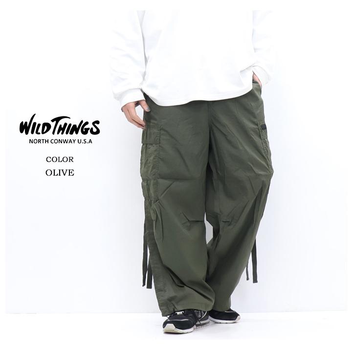 【期間限定お値下げ】WILDTHINGS パイピングワークパンツ WILD THINGS（ワイルドシングス） ダブルダイ ナイロン カーゴパンツ