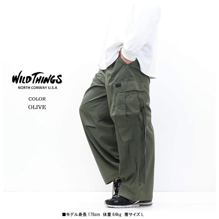 WILD THINGS（ワイルドシングス） ダブルダイ ナイロン カーゴパンツ