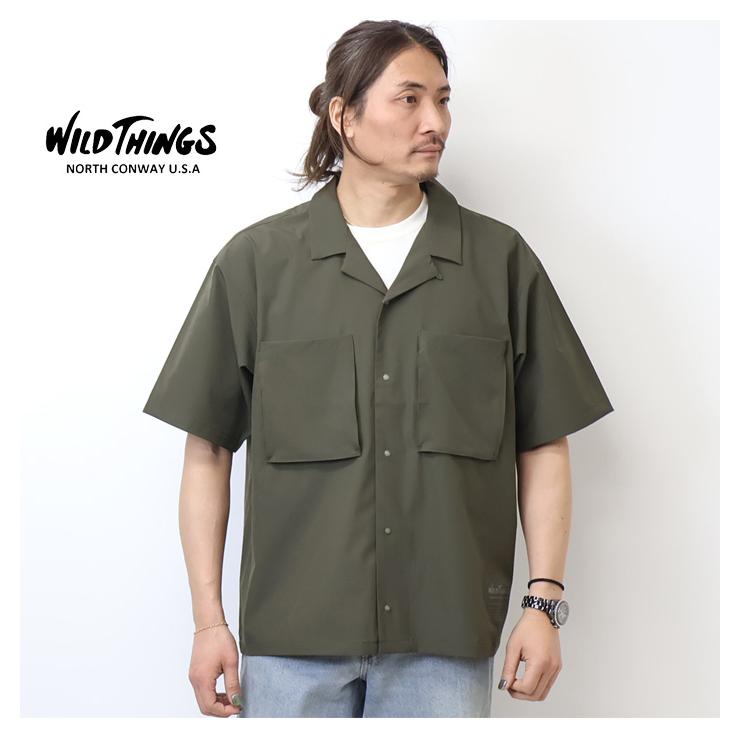 WILD THINGS（ワイルドシングス） オープンカラーシャツ 胸ポケット