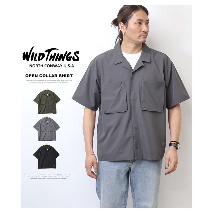 WILD THINGS（ワイルドシングス） オープンカラーシャツ 胸ポケット