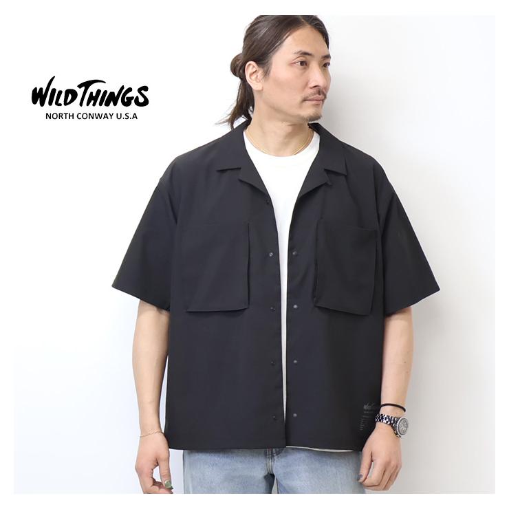 WILD THINGS（ワイルドシングス） オープンカラーシャツ 胸ポケット