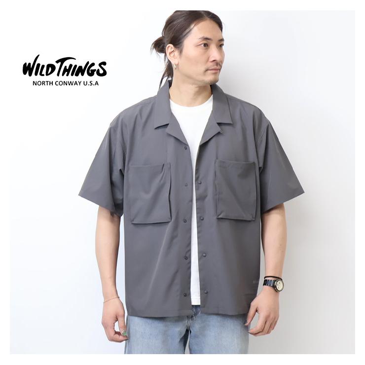 WILD THINGS ワイルドシングス オープンカラーシャツ 胸ポケット 半袖シャツ 開襟シャツ メンズ 送料無料 ワイシン WT26041AD | WILD THINGS | 07