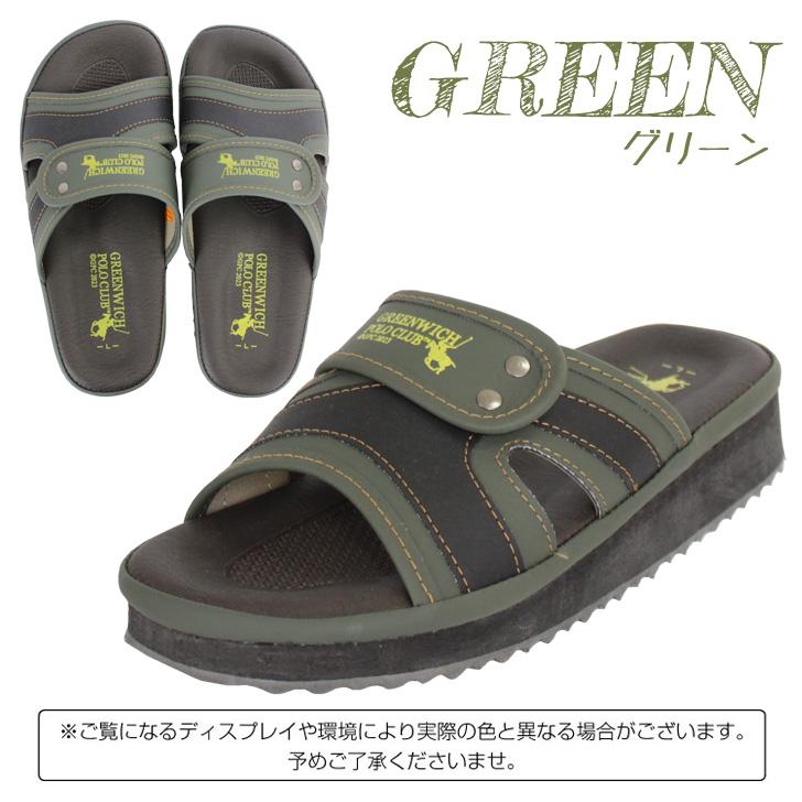 GREENWICH POLO CLUB メンズ サンダル スリッパ 室内 室外 兼用 軽量 M L LL |  | 08