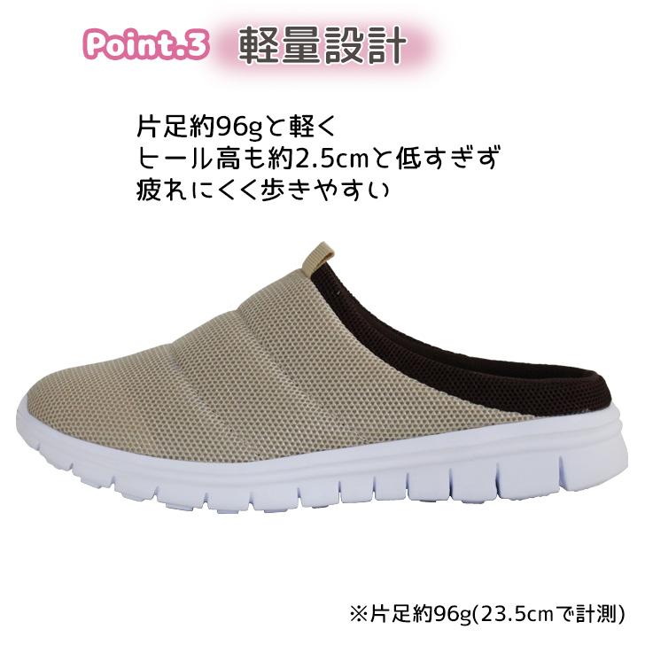 スリッポン サボサンダル レディース シューズ 靴 軽量 外履き 室内履き かかとなし |  | 06