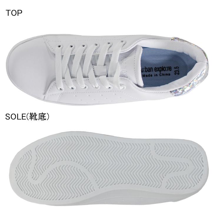 撥水コートシューズ スニーカー シューズ 靴 レースアップ ホワイト ローカット コート系 ホログラム ユニセックス |  | 06