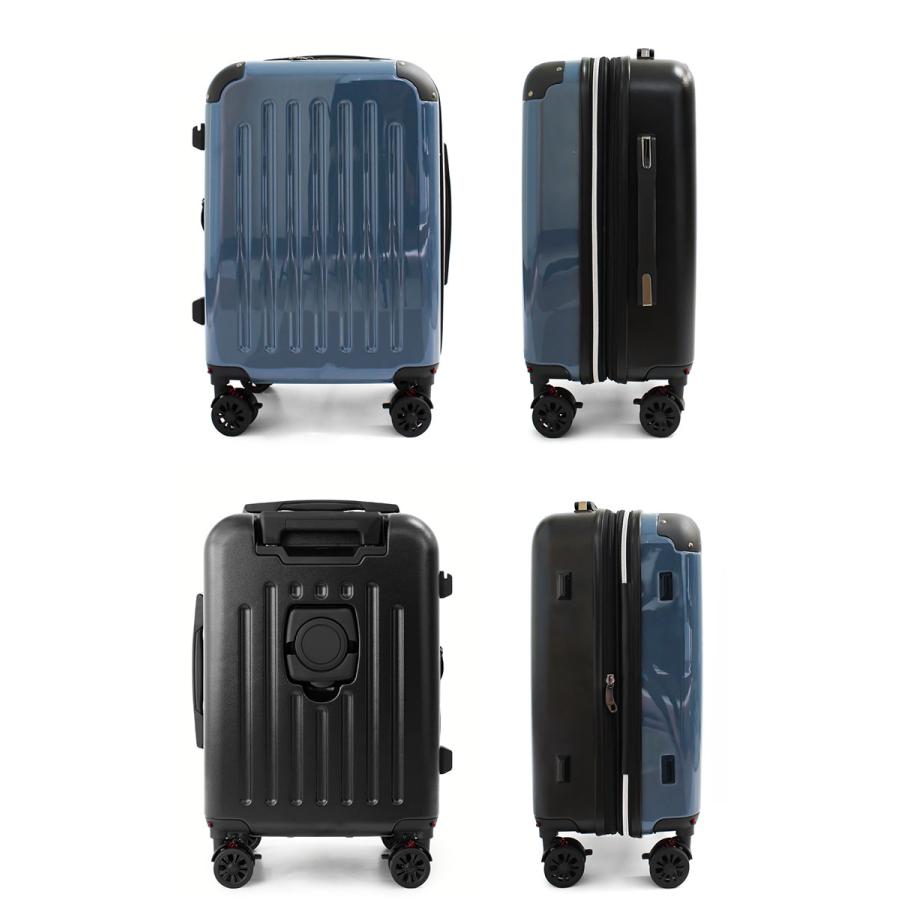 スーツケース 8輪 双輪 多機能 ダイヤルロック式TSA 拡張機能 ABS ポリカーボネート ファスナー S 2泊 3泊 |  | 09