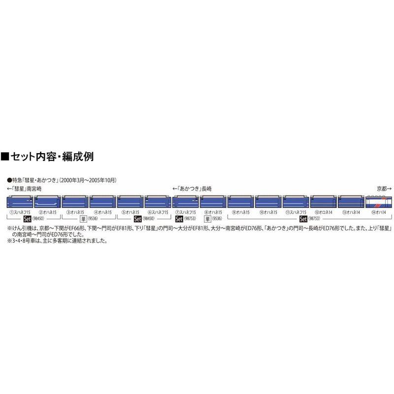 TOMIX Nゲージ JR 14系15形 特急寝台客車 彗星 セット 98450 鉄道模型 客車 青 彗星 Nゲージ JR 14系15形 特急寝台客車 セット 鉄道模型 客車 青