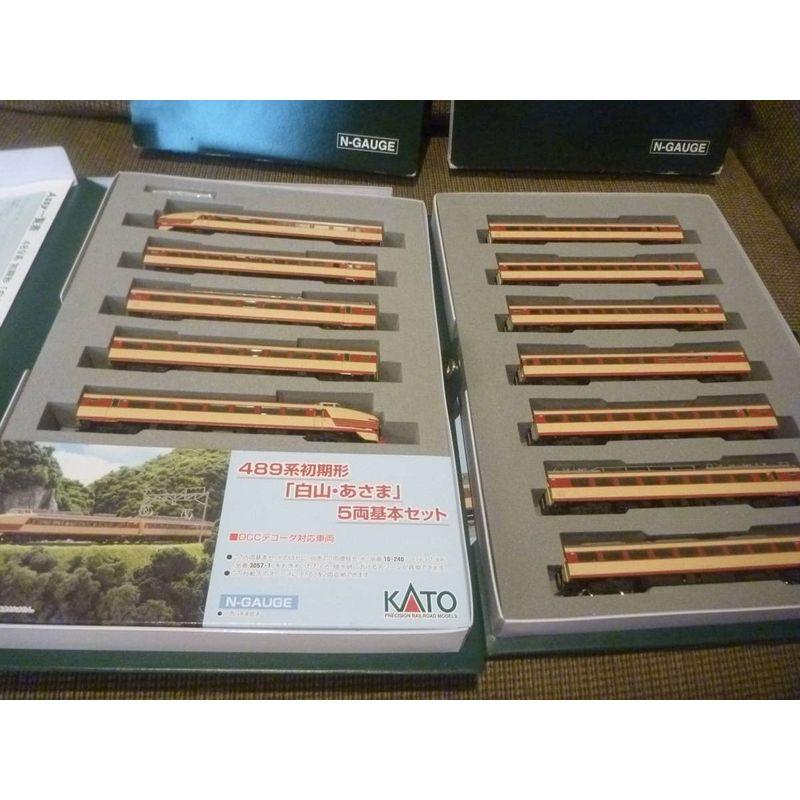 安心の定価販売】 KATO 489系初期型「白山・あさま」5両基本＋7両増結セット鉄道模型 Nゲージ10-239と10-240 鉄道模型 