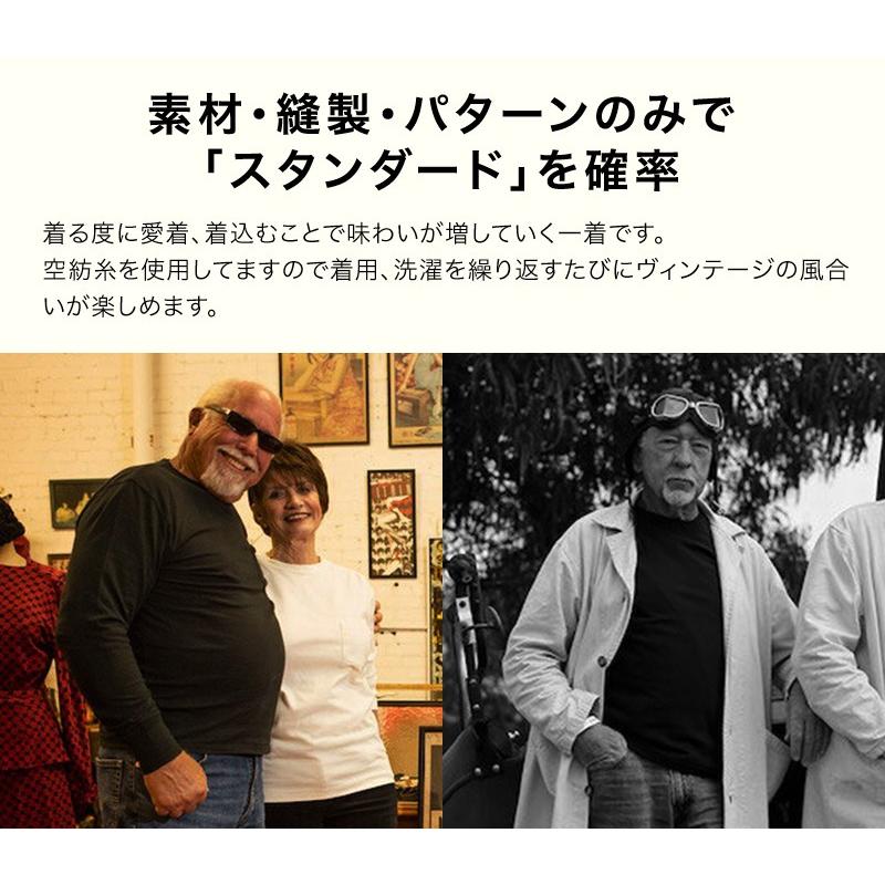 グラッドハンド Tシャツ メンズ クルーネック ポケット 長袖 5分袖  パックT 無地 USAコットン GLAD HAND-16,25 STANDARD CREW NECK POCKET L/S ＆ H/S T-SHIRTS | GLAD HAND | 06