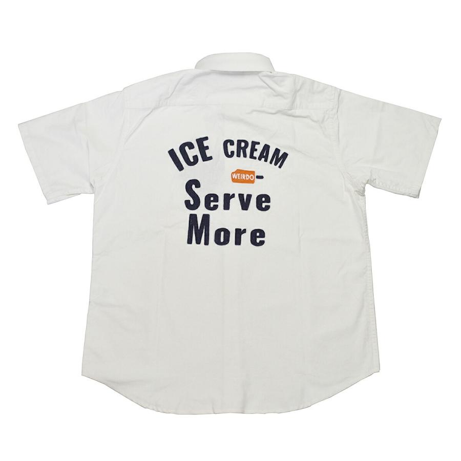 WEIRDO ICE MANIA - S/S B.D. SHIRTS (VANILLA) ウィアード スモール 
